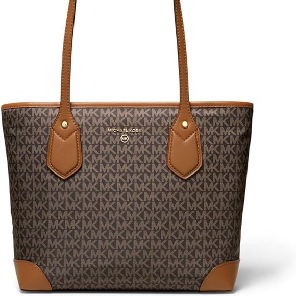 Michael Kors Brown Monogram Tote Bag NWT - Picture 7 of 17